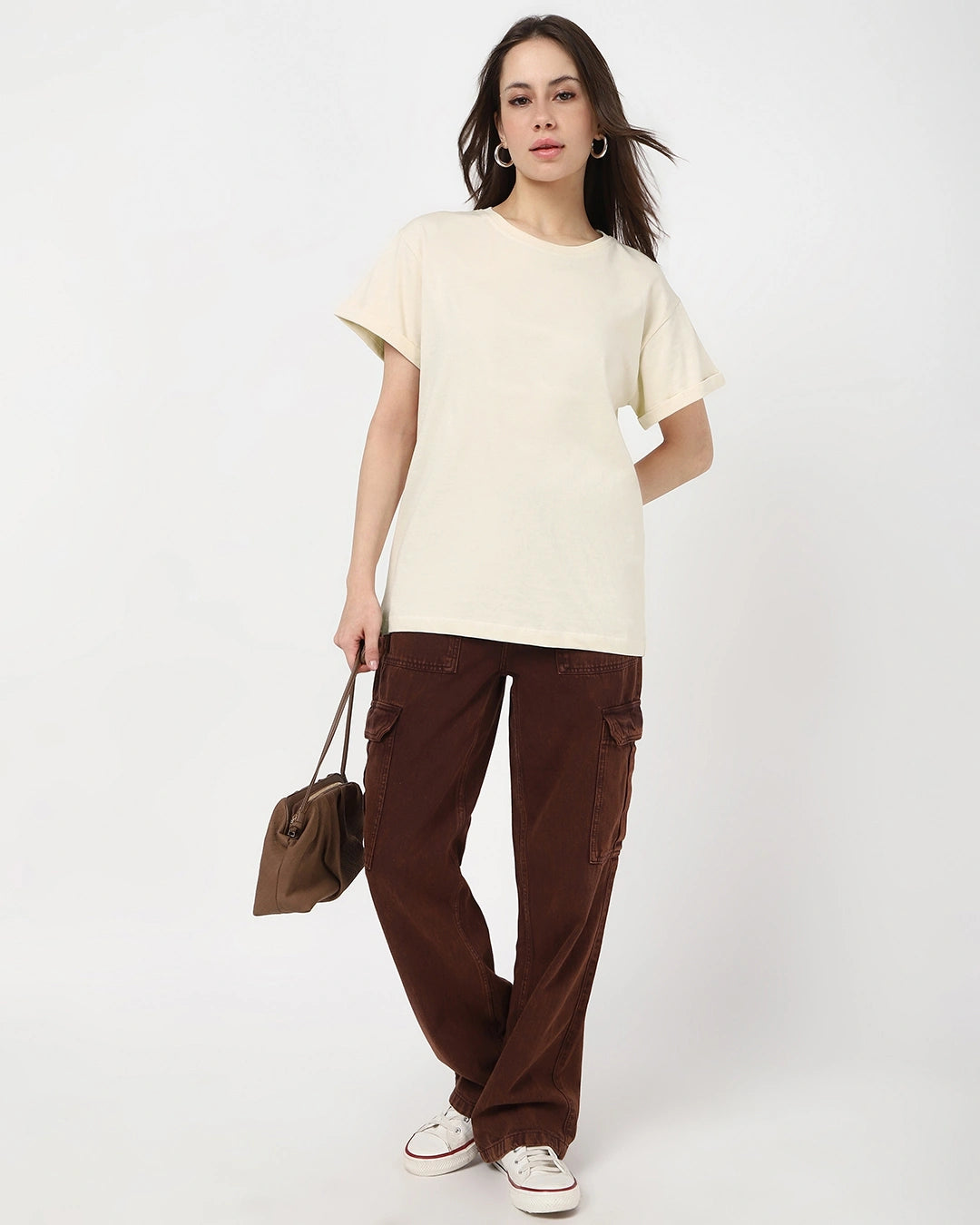 LUMINIX's - Women's White Swan Boyfriend T-shirt