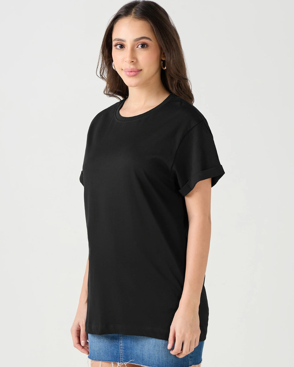 LUMINIX's - Women's black Boyfriend T-shirt