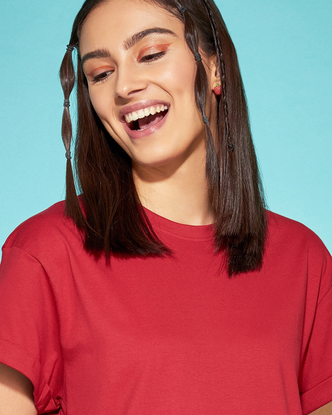 LUMINIX's - Women's red Boyfriend T-shirt